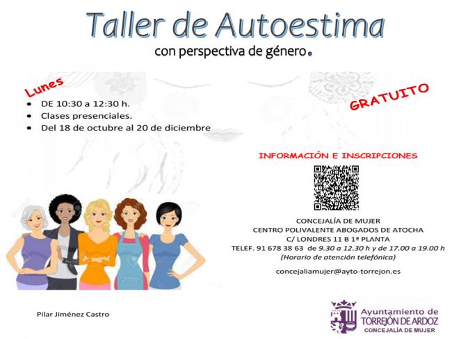 La Concejalía de Mujer del Ayuntamiento de Torrejón de Ardoz ofrece diferentes talleres gratuitos 