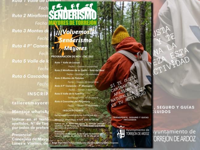 Vuelve el programa de senderismo y los bailes de la Concejalía de Mayores, que se suman a los servicios de orientación y apoyo psicológico, fisioterapia, podología y peluquería ya existentes