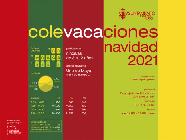 Continúa abierto el plazo para inscribirse en el programa “Colevacaciones de Navidad”, que ha bajado sus precios 