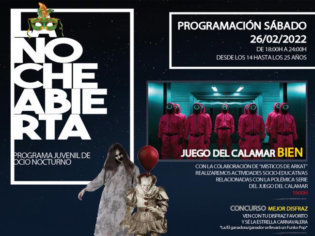 Este sábado 26 de febrero continúa la programación de “La noche abierta” con un especial de Carnaval 