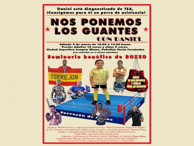 Este sábado 5 de marzo la C.D. Joaquín Blume acoge un seminario benéfico de boxeo para recaudar fondos destinados a comprar un perro de asistencia a Daniel, un niño de 6 años diagnosticado de trastorno del espectro autista