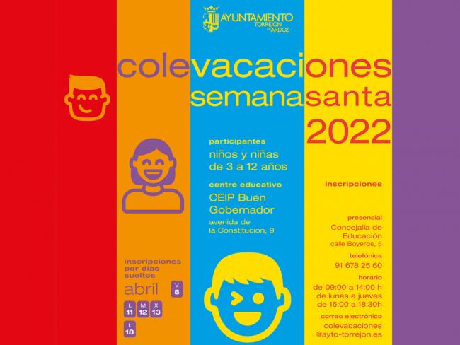 El plazo de inscripción para las “Colevacaciones” de Semana Santa continúa abierto hasta completar plazas 