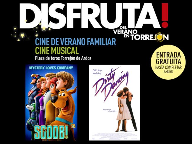 Con la película “Dirty Dancing” finaliza este viernes, 29 de julio, el novedoso Cine Musical, Canta con nosotros y el sábado 23, continúa el tradicional Cine de Verano familiar con “Scooby”
