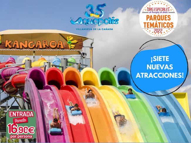 Este fin de semana terminan los Días Especiales de Torrejón de Ardoz de este verano con descuentos en el Aquopolis el sábado 6 y el domingo 7 de agosto 