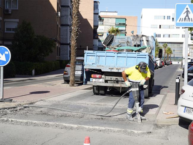 Suavizar pasos peatones elevados Virgen de la Paz