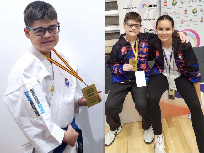 El torrejonero, Miguel León Cozar, campeón de España de parakarate en discapacidad física, categoría junior, modalidad de katas