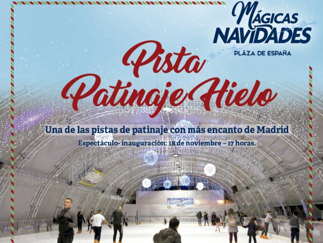 Una de las pistas de patinaje de hielo con más encanto de Madrid se encuentra estas Navidades en la Plaza de España de Torrejón de Ardoz