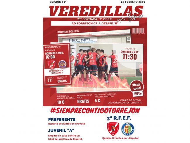 Cartel partido AD Torrejón CF