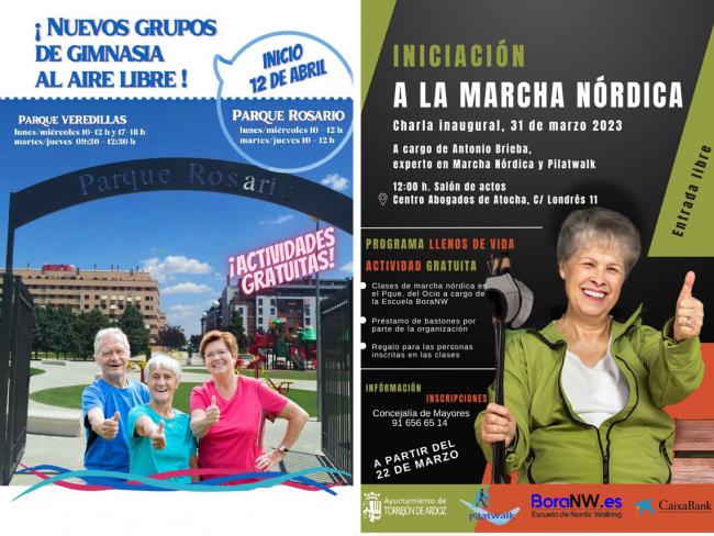 La Concejalía de Mayores pone en marcha nuevos grupos para la actividad “Gimnasia al aire libre” y clases de “Marcha Nórdica”