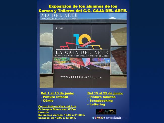 Último día para visitar la exposición de los alumnos de los cursos y talleres de pintura, scrapbooking y lettering