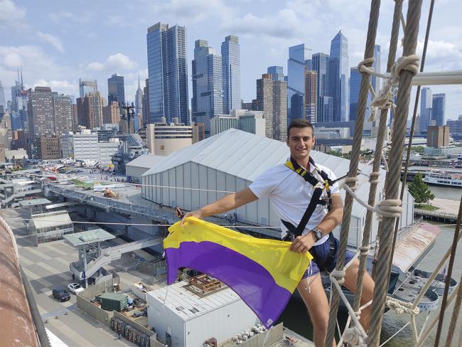 El torrejonero, Rubén García Alonso, embarcado en el Buque Escuela de la Armada Juan Sebastián de Elcano