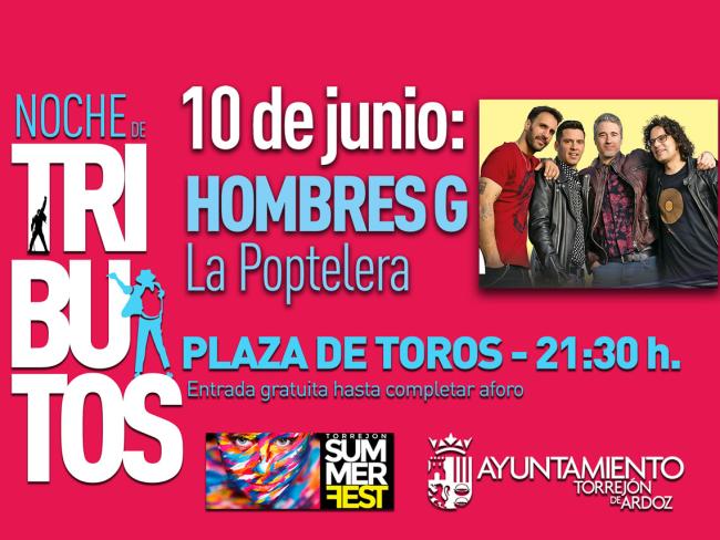 La “Noche de Tributos” finalizará este sábado, 10 de junio, con “Hombres G: La Poptelera” 