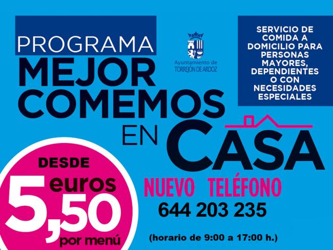 Continúa el programa municipal “Mejor comemos en casa” dirigido a personas mayores, dependientes o con necesidades especiales 