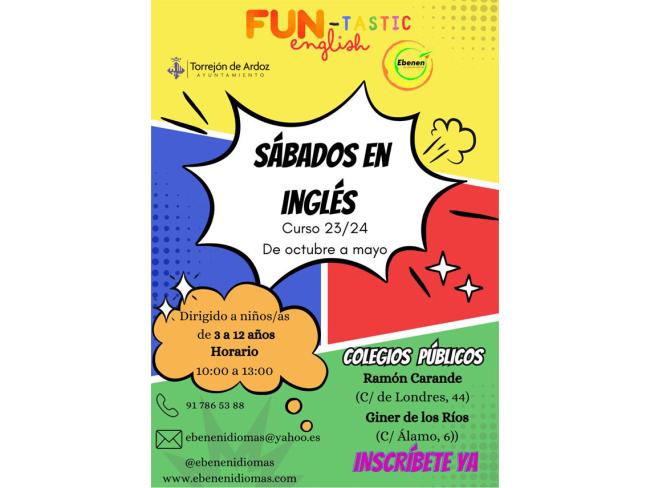 Abierto el plazo de inscripción para las actividades extraescolares, los sábados de inglés y las bebetecas, pequetecas y ludotecas municipales