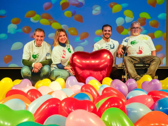 El alcalde, Alejandro Navarro Prieto, la concejala de Mayores y Voluntariado, Ana Verónica González,el edil de Bienestar, Educación e Inmigración, Rubén Martínez, y el concejal de Gobierno, José Antonio Guerro, presentando la iniciativa 