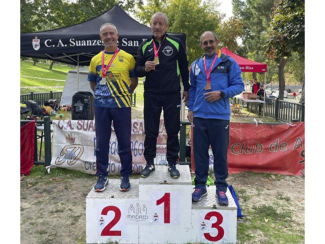 Juan José Ramos, subcampeón de Madrid Máster de cross corto (65-69 años)