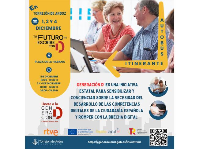 El autobús de “Generación D” llega a Torrejón de Ardoz 