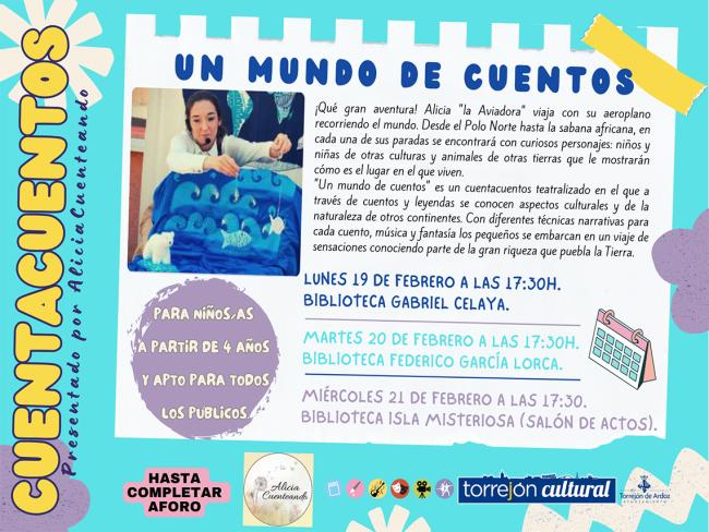 Cuentacuentos “Un mundo de cuentos”, por Alicia Cuenteando 