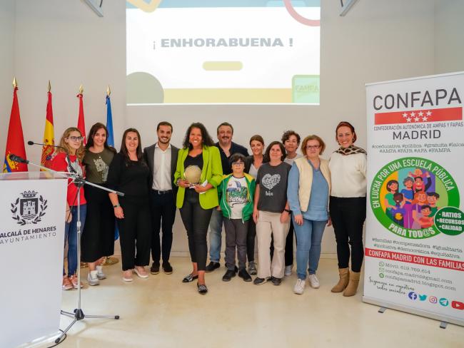 La Federación de Asociaciones de Madres y Padres de Torrejón de Ardoz, galardonada en la primera edición de los premios CONFAPA 