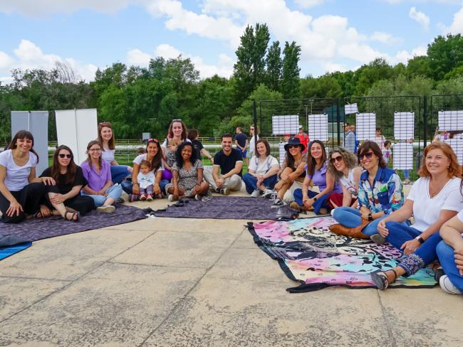 El alcalde, Alejandro Navarro Prieto, visitando la fiesta celebrada en el Parque Europa, con motivo del 15 aniversario de la Asociación Lactard   