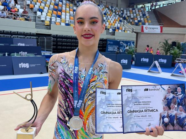 Bárbara Herrera, torrejonera subcampeona de España de gimnasia rítmica por equipos 