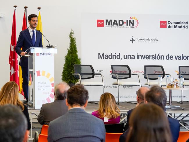 Alejandro Navarro interviniendo en Madrid Investment Forum 2024 