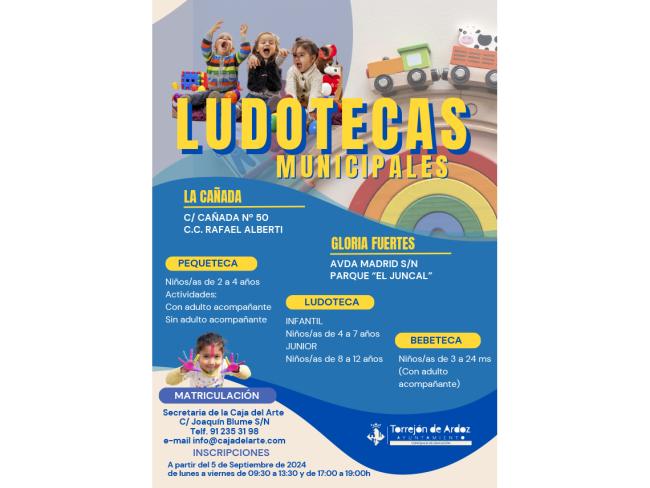 Aún quedan plazas libres para las actividades que oferta la Ludoteca municipal “La Cañada”