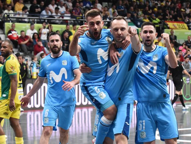 Los jugadores de Movistar Inter celebrando uno de los goles ante Jaén Paraíso Interior