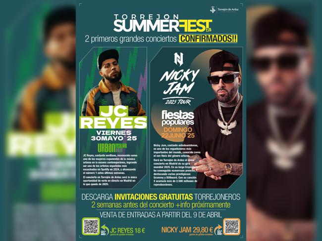 Ya a la venta las entradas para los conciertos de los grandes artistas internacionales Nicky Jam y JC Reyes