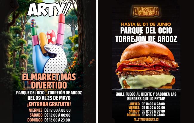 Último fin de semana de Arty! World, el market más divertido y espectacular, y continúa hasta el 1 de junio “All Star Burgers”