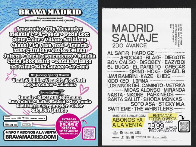Festivales Madrid Brava y Madrid Salvaje