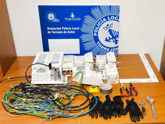 Material encontrado en el interior del vehículo 