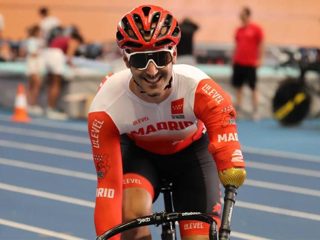 Christian Silva en el último Campeonato de España de Ciclismo en Pista Paralímpico