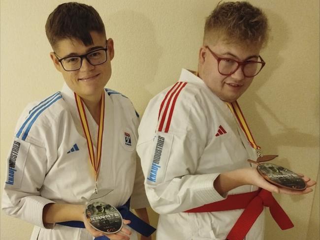   Miguel León y Pablo Lesmes, medallistas en el Campeonato de España sub-21 de parakarate
