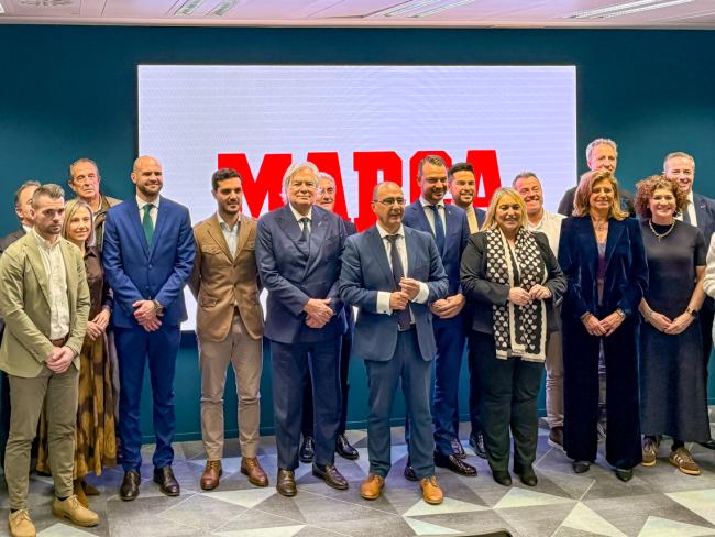 Encuentro de trabajo en la sede del periódico deportivo, Marca, con ACES Europe y representantes de todas las ciudades españolas que han sido designadas este año como Ciudades y Villas deportivas europeas