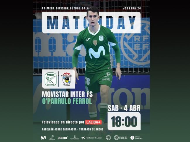 Movistar Inter FS entregará invitaciones a los desempleados de Torrejón de Ardoz para el partido de liga que disputará este sábado, 4 de abril, contra O’Parrulo Ferrol