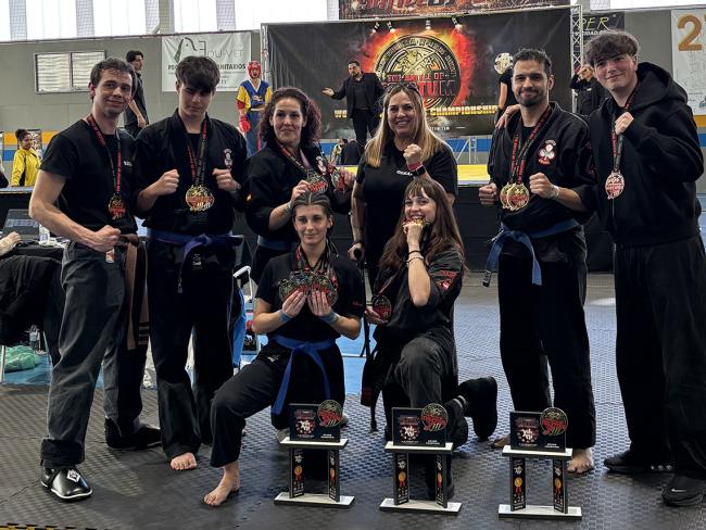 Equipo de kajukenbo Cristina Álvarez que participó en “La Batalla de Toledo”