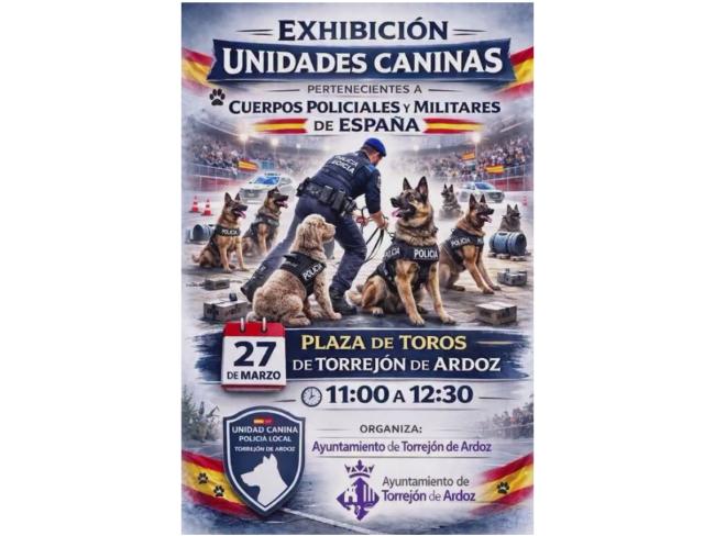 Este viernes, 27 de marzo, la Plaza de Toros, acogerá una espectacular exhibición de las unidades caninas