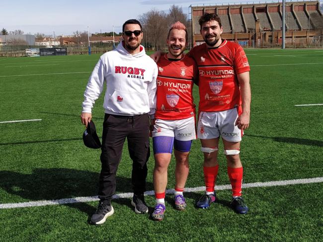 Pablo Ledesma, Manuel Deben y Jesús Castro, torrejoneros del Club Rugby Alcalá