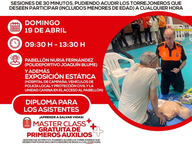  Máster Class gratuita de primeros auxilios 