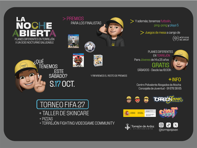 La Noche Abierta sábado, 17 de octubre